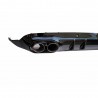 Diffuseur arrière noir brillant et embouts d'échappement noirs Mercedes Classe CLS C257 CLS53 Look 18+