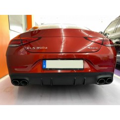 Diffuseur arrière et embouts d'échappement noirs Mercedes Classe CLS C257 (2018+) CLS53 Design Night Package