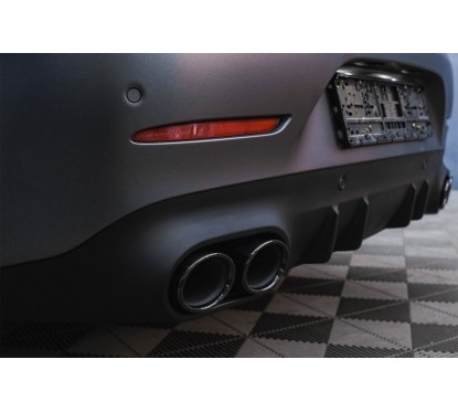 Diffuseur arrière noir mat et embouts d'échappement noirs Mercedes Classe CLS C257 (18+) Look CLS 53 AMG