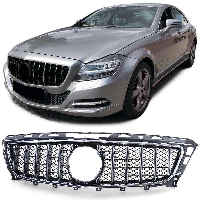 Calandre Panamericana chromé et noir Mercedes CLS C218 (11-14) avec grille