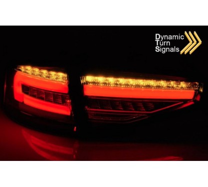 2x Feux arrières LED Noir fumés Audi A4 B8 (12-15)