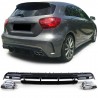 Diffuseur Mercedes Classe A W176 + sorties d'échappements Look A45 AMG (15-18)