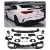 Diffuseur arrière et embouts d'échappement Noir brillant Mercedes Classe CLA C118 Look 35 AMG (19+)