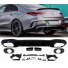 Diffuseur arrière et embouts d'échappement Noir brillant Mercedes Classe CLA C118 Look 35 AMG (19+)