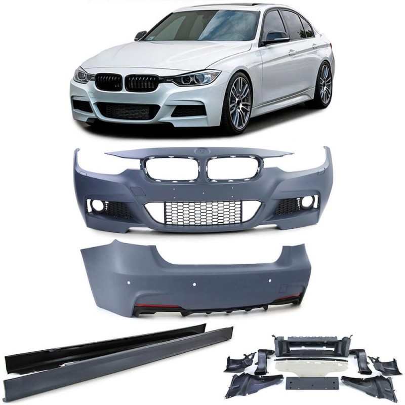 Kit carrosserie complet BMW série 3 F30 Look M Sport Design (11-15) échappements double gauche