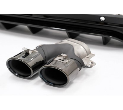 Diffuseur + embouts d'échappements noirs Mercedes GLC SUV (19-23) Look 43 AMG