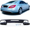 Diffuseur arrière et embouts d'échappement noirs Mercedes Classe CLS C218 Look 63 AMG (11-18) sans pack amg