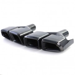 Diffuseur arrière et embouts d'échappement noirs Mercedes Classe CLS C218 Look 63 AMG (11-18) sans pack amg