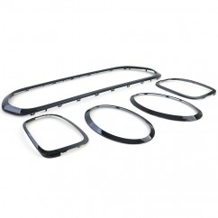 5x Inserts calandre et phares noir brillant Mini Cooper F55 F56 F57 14-18