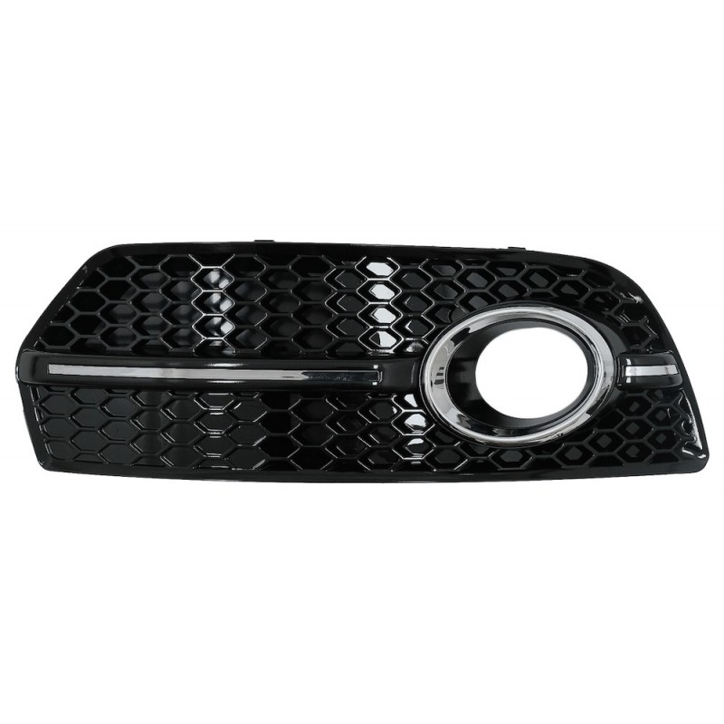 2x Grilles de pare choc avant noir et chrome Audi Q5 (08-11)