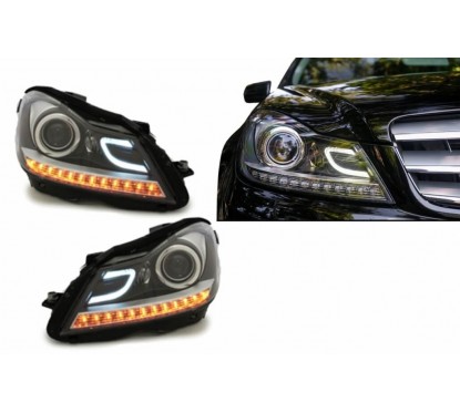 2x Phares avants LED Classe C W204 11-14