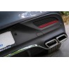 Diffuseur + sorties d'échappements Chrome Mercedes GLE Coupe C292 Look 63 AMG Noir 15-19 (avec Pack AMG)