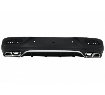 Diffuseur + sorties d'échappements Chrome Mercedes GLE Coupe C292 Look 63 AMG Noir 15-19 (avec Pack AMG)
