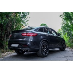Diffuseur + sorties d'échappements Chrome Mercedes GLE Coupe C292 Look 63 AMG Noir 15-19 (avec Pack AMG)
