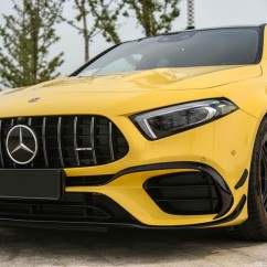 Rajout de pare choc avant noir brillant Mercedes Classe A W177 - Pack Aero