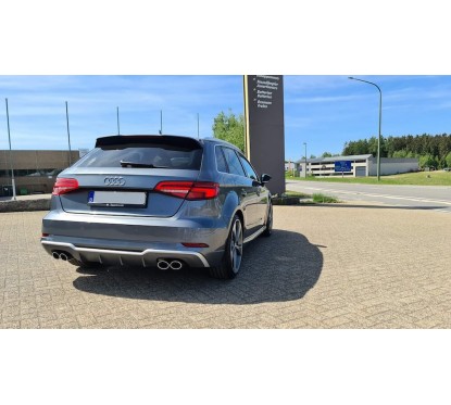 Diffuseur arrière Audi A3 S3 Coupé / Sportback Facelift (avec Pack S-Line) Look S3 16-19 (2+2)