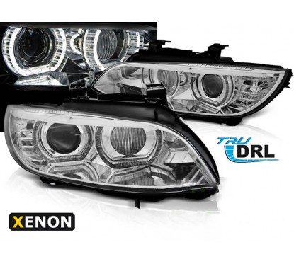 2x Phares Xénon à LED BMW Série 3 Coupé E92 & Cab E93 (06-10) modèle chrome