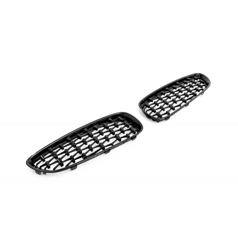 2x Grilles de Calandre BMW Z4 E89 Noir Brillant Diamant (09-16)