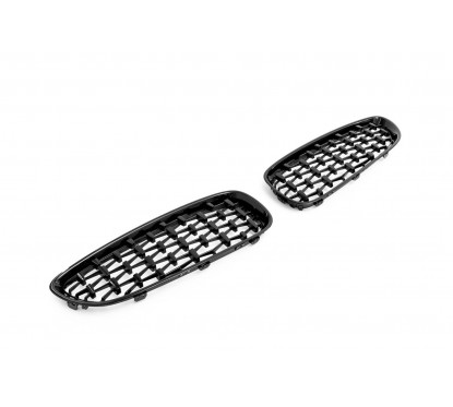 2x Grilles de Calandre BMW Z4 E89 Noir Brillant Diamant (09-16)