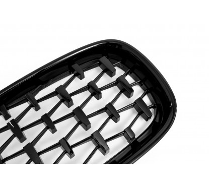 2x Grilles de Calandre BMW Z4 E89 Noir Brillant Diamant (09-16)