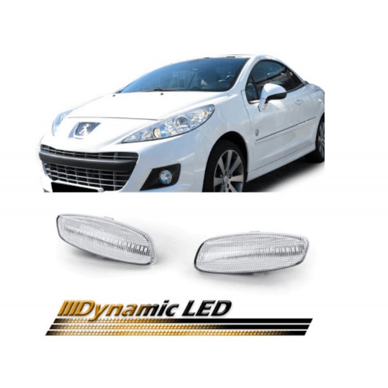 2x Clignotants latéraux dynamiques Peugeot 207 308 Citroen C3 C4 C5 DS3 DS4 (BLANC)