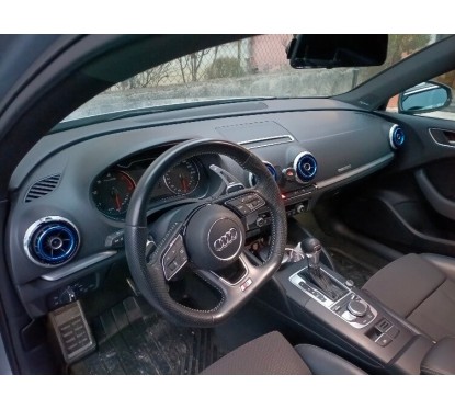 4x Anneaux Bleu grilles de ventilation Audi A3 S3 8V (14-16)