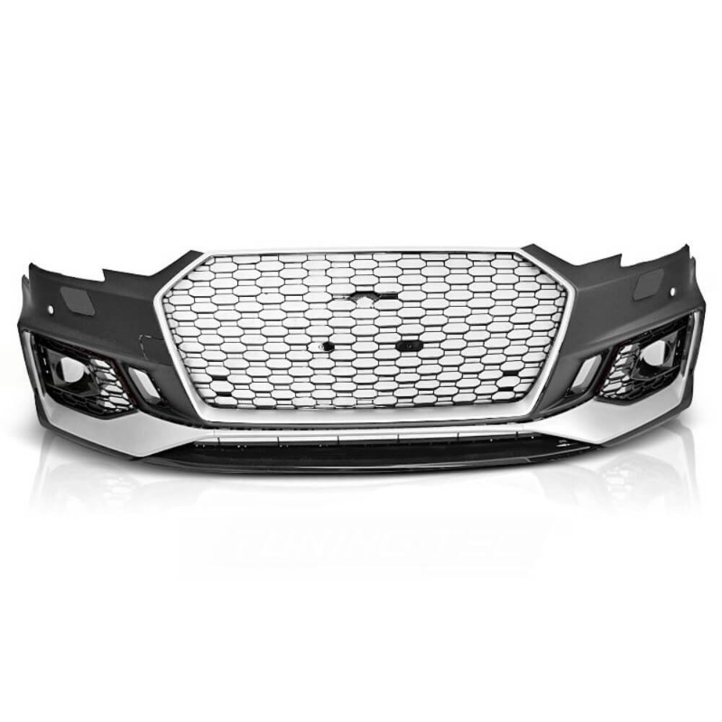 Pare choc avant + calandre noir et alu Audi A4 B9 (16-19)