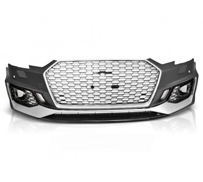 Pare choc avant + calandre noir et alu Audi A4 B9 (16-19)
