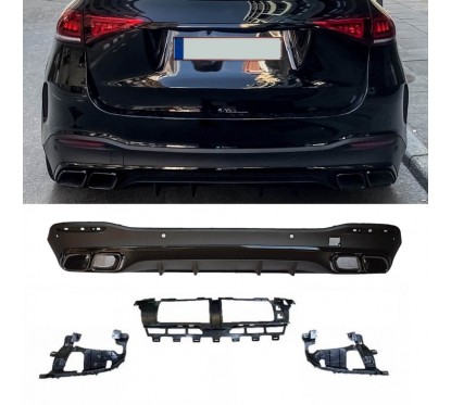 Diffuseur + sorties d'echappements Noir Mercedes GLE W167 SUV Look 63 AMG(19+)