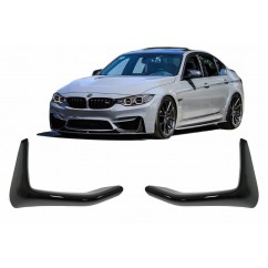 2x Splitters / Rajouts de pare choc Noir brillant BMW M3 F80, M4 F82, M4 F83 (14-19)