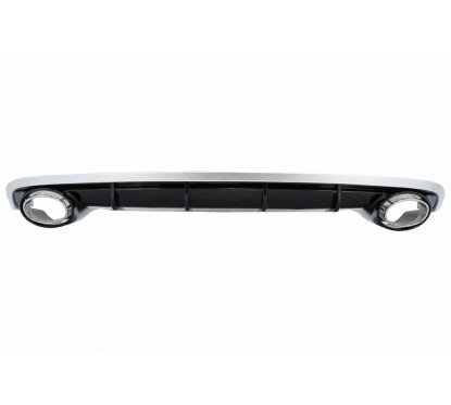 Diffuseur arrière + embouts d'échappements Audi A6 C7 RS6 Design (14-18) avec pare choc standard