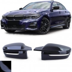 2x Coques rétroviseurs Noir brillant BMW série 3 G20 G21 (19+)