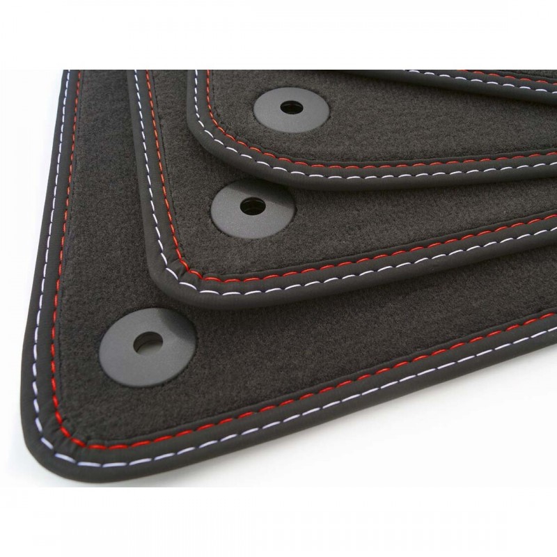 Set de 4x tapis velours Premium noir Audi A3 S3 RS3 8P Coutures S-Line (04-12)