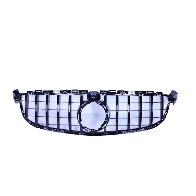 Calandre Mercedes pour C63 AMG W205 avec caméra Noir brillant (19-20) Moteur AMG Uniquement
