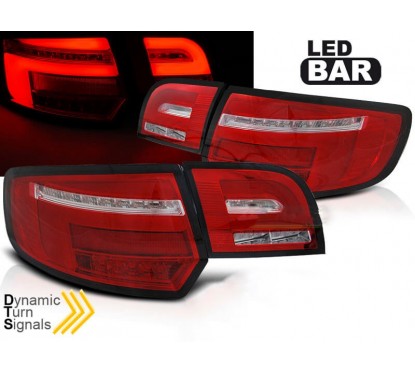2x Feux arrières LED Noir fumés Audi A3 8P (08-12)