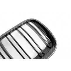 2x Grilles de Calandre look carbone BMW Série 3 E92 E93 10-13