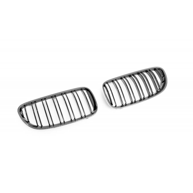 2x Grilles de Calandre look carbone BMW Série 3 E92 E93 (10-13)
