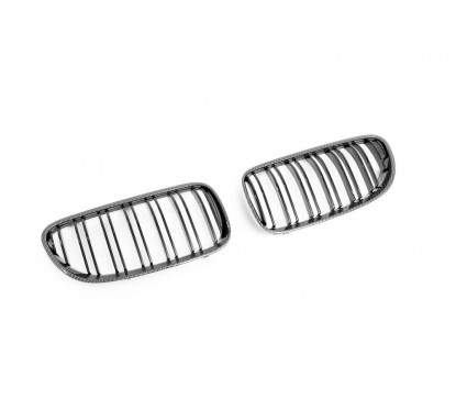 2x Grilles de Calandre look carbone BMW Série 3 E92 E93 10-13
