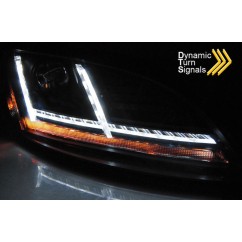 2x Phares avants LED Noir fumé Audi TT 8J (10-14)