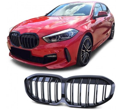 2x Grilles de Calandre Noir Brillant BMW Série 1 F40 (19+)