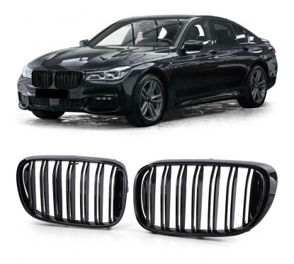 2x Grilles de noir brillant BMW Série 7 G11 G12 15-18
