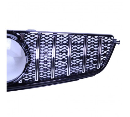 Calandre Mercedes Classe C W204 C63 Noir brillant et chrome (11-14)