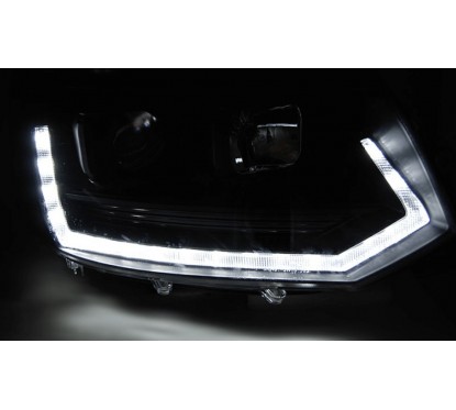 2x Phares Tube Light avec clignotants dynamiques adaptable sur Volkswagen Transporteur T5 (10-15)