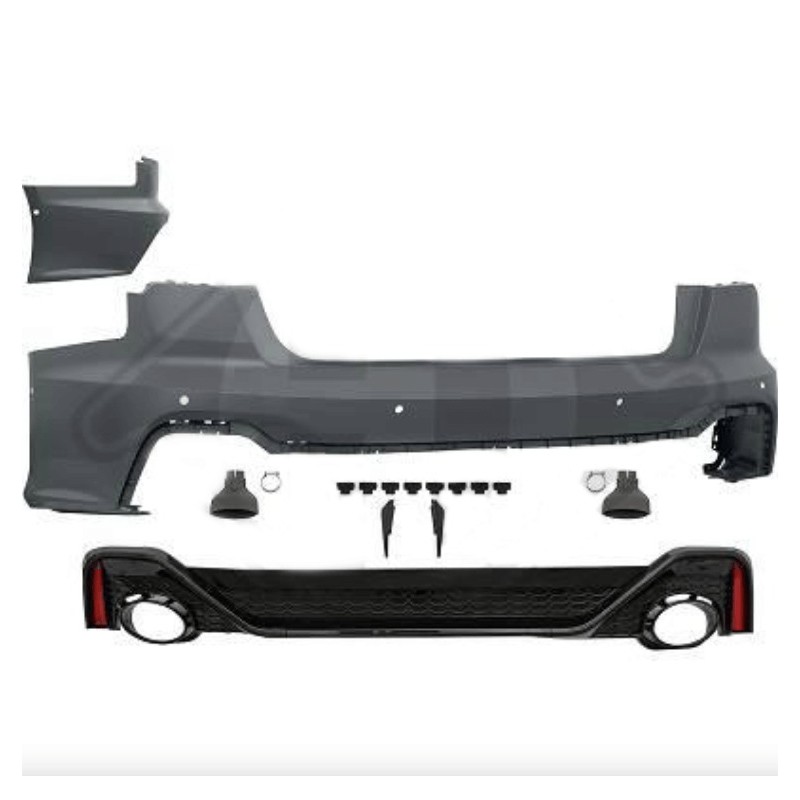 Pare choc arrière Audi A6 C8 Berline (18-23) Look RS6