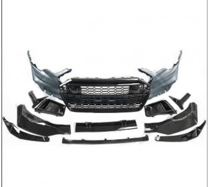 Pare choc + Calandre noir brillant Audi A6 18+