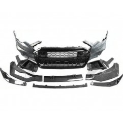 Pare choc + Calandre noir brillant finitions carbone Audi A6 18+