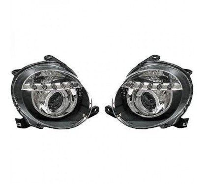 2x Phares avants Fiat 500 Angel Eyes (07-15)