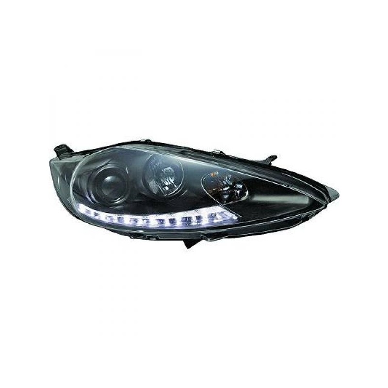 2x Phares avants noir Ford Fiesta (08-12)