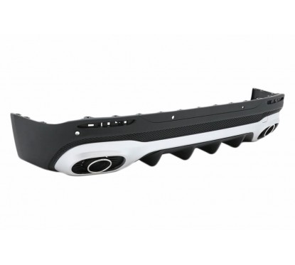 Diffuseur et échappements chrome Mercedes GLB X247 (20+) Look 35 AMG