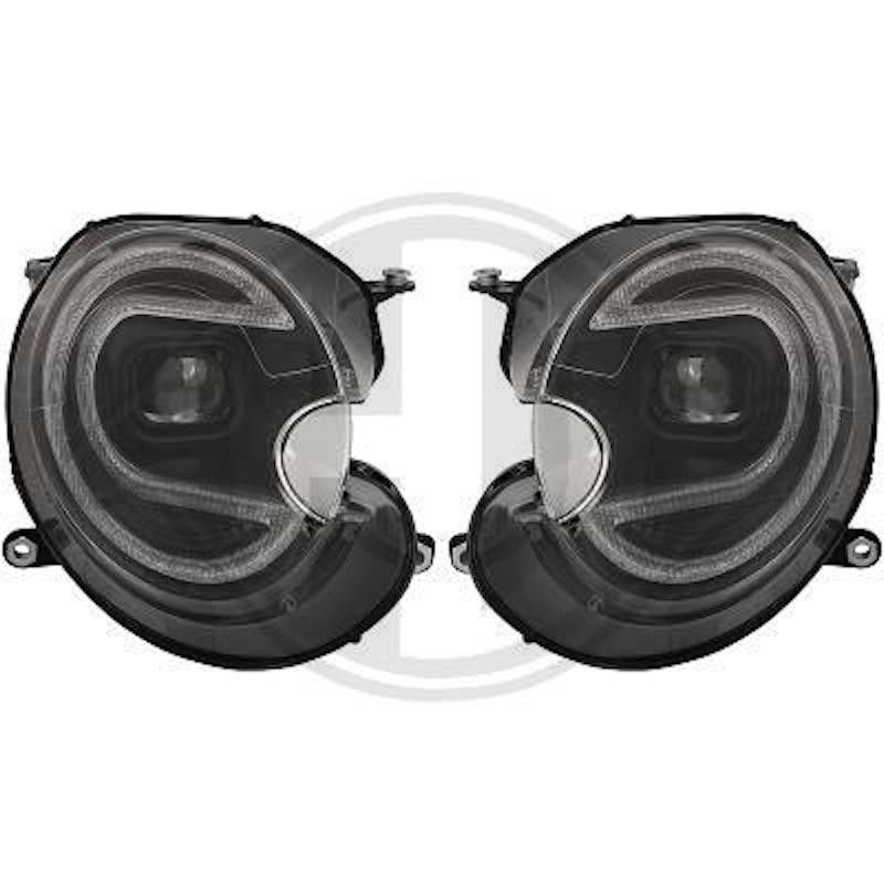 2x Phares avants noir Mini Cooper R56/R57 (06-12)